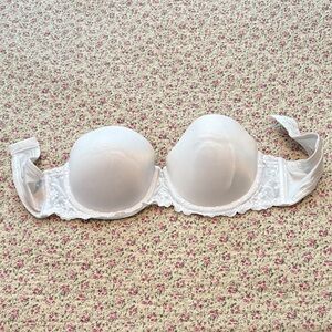 Wonderbra Strapless White Bra Underwire Pushup 38B